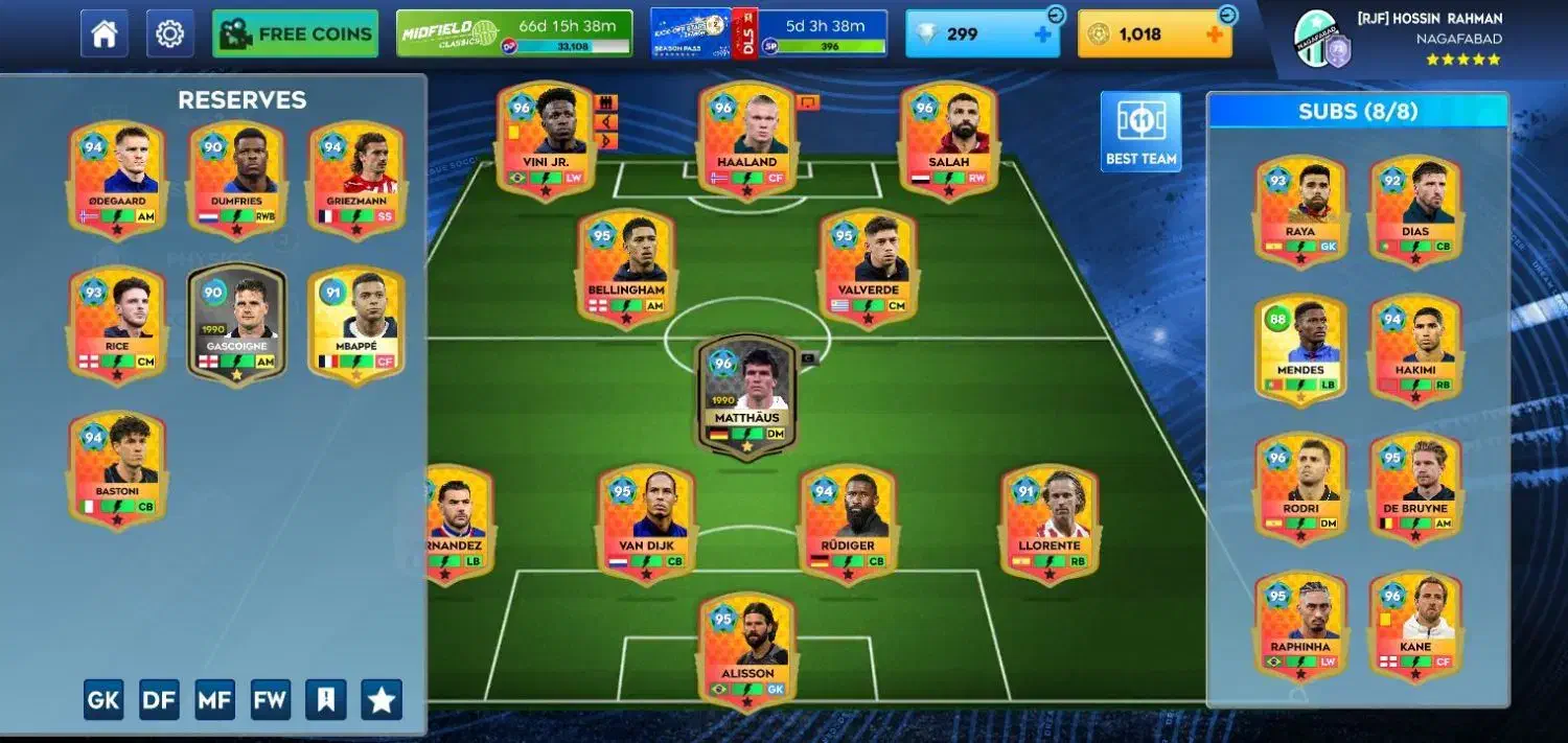 اکانت دریم لیگ ناب|کنسول، بازی ویدئویی و آنلاین|ساوه, |دیوار