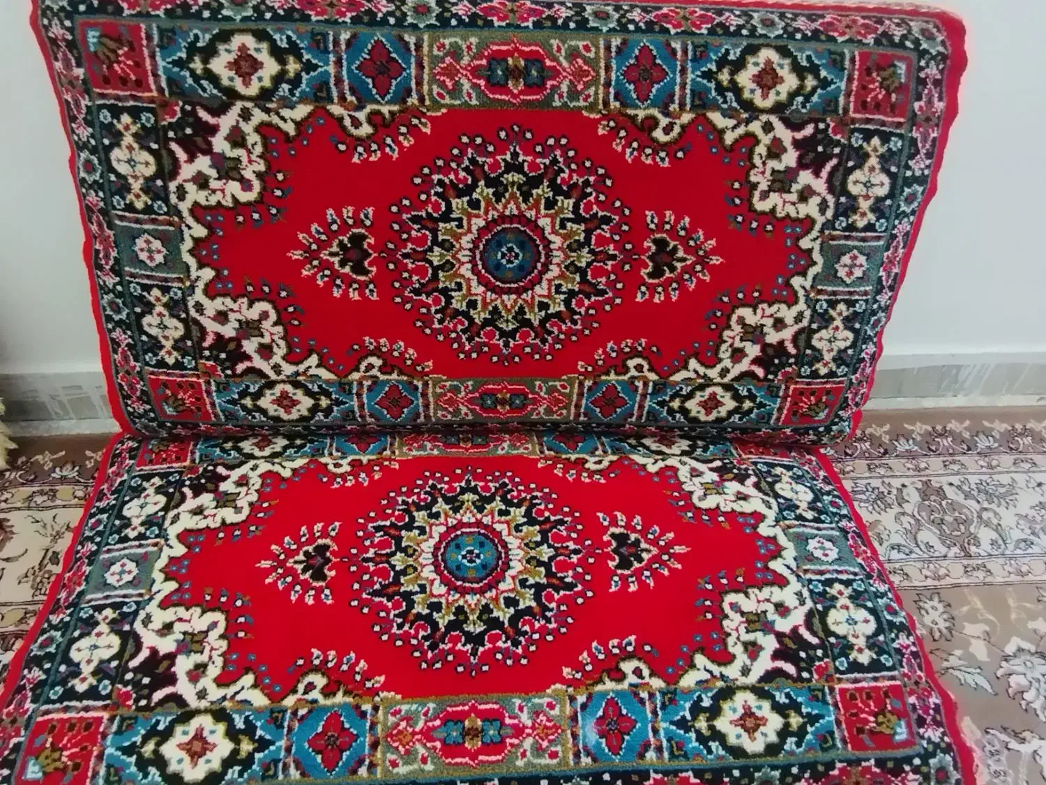 فرش 6 شش متری رنگ روشن،پشتی|فرش|سنندج, |دیوار