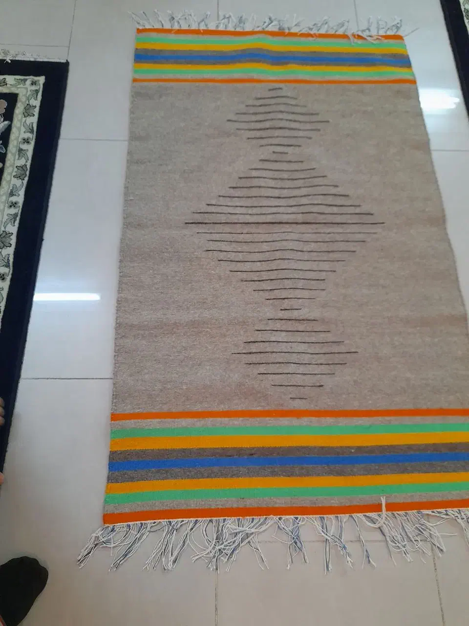 گلیم دست بافت|گلیم، جاجیم، گبه|قم, باجک دو|دیوار