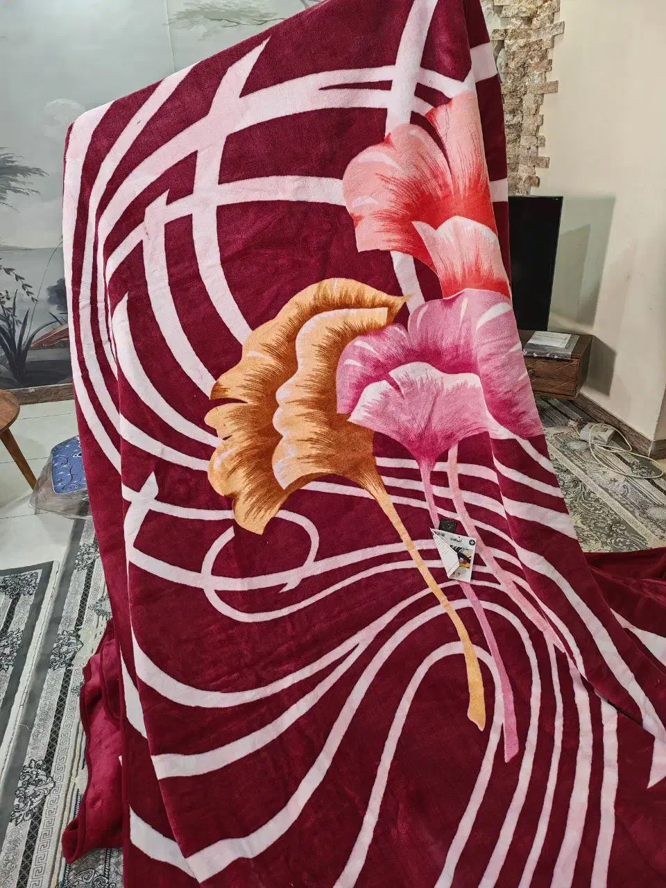 پتو دونفره گلبافت|رختخواب، بالش، پتو|پاکدشت, پاکدشت (مامازند)|دیوار