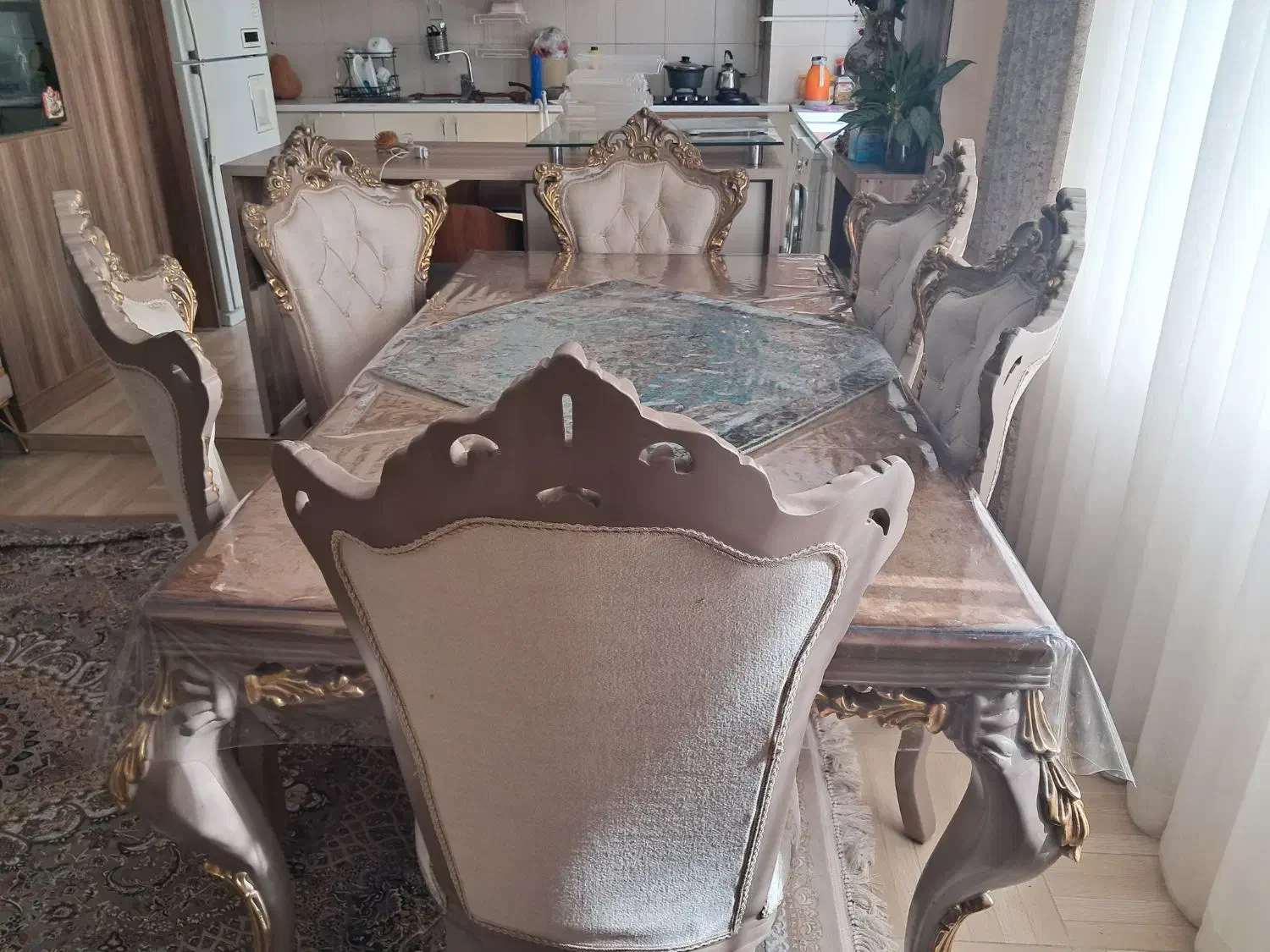 میز نهارخوری درحد نو ۶ نفره|میز و صندلی غذاخوری|قزوین, |دیوار