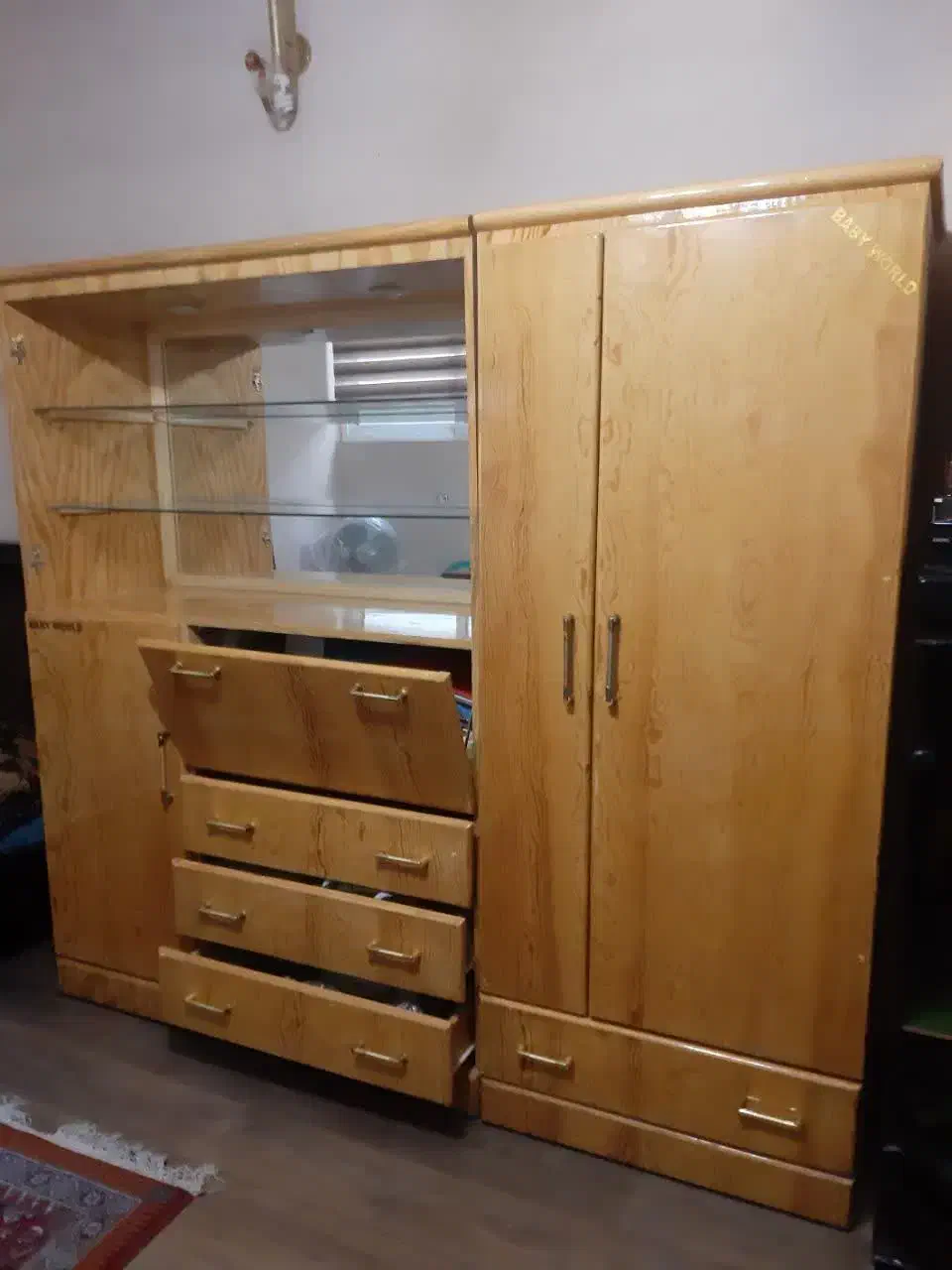 کمد و ویترین کودک ونوجوان چوبی|جاکفشی، کمد، دراور|اصفهان, آهنگران|دیوار