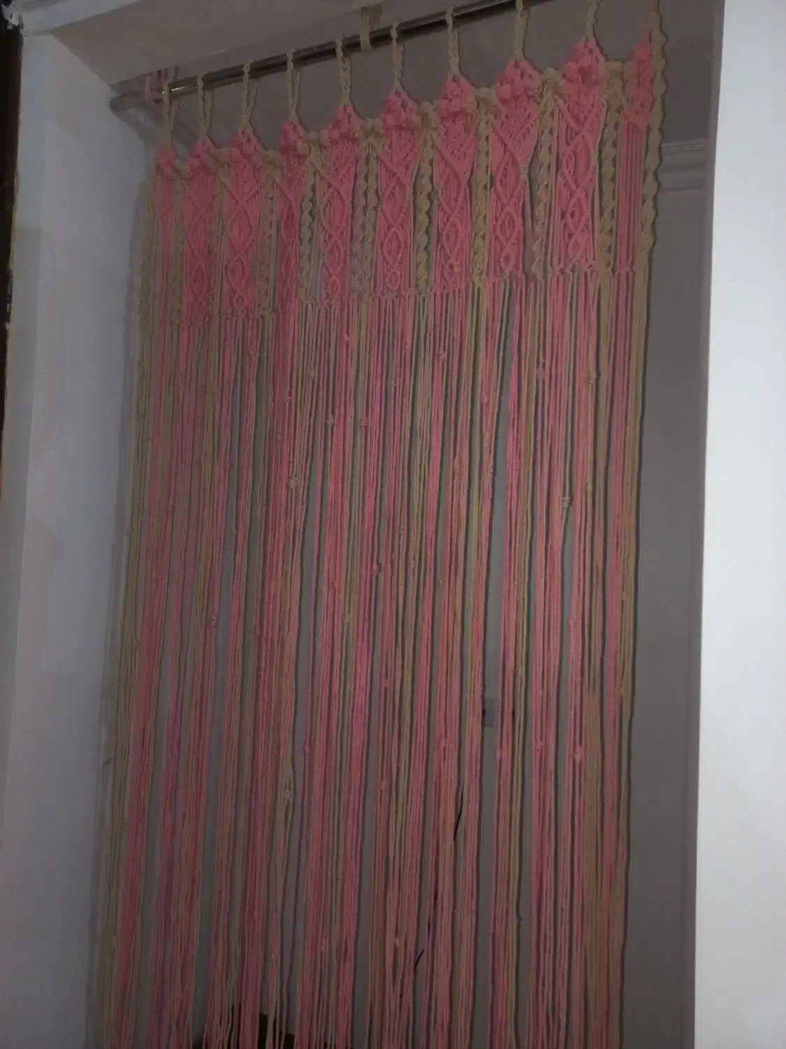 پرده مکرومه بافی|صنایع دستی و سایر لوازم تزئینی|شهر بابک, |دیوار