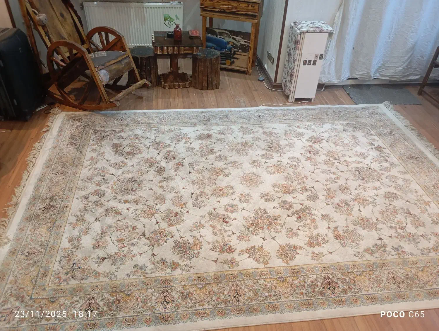 فرش ۹متری تمام ابریشم قیطران|فرش|اصفهان, سپاهانشهر|دیوار