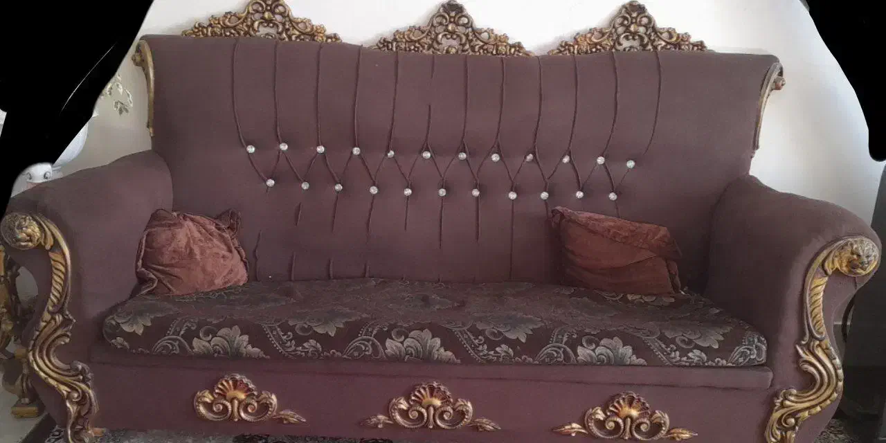 مبل ۷ نفره سالم وتمیز|مبلمان خانگی و میز عسلی|چناران, |دیوار