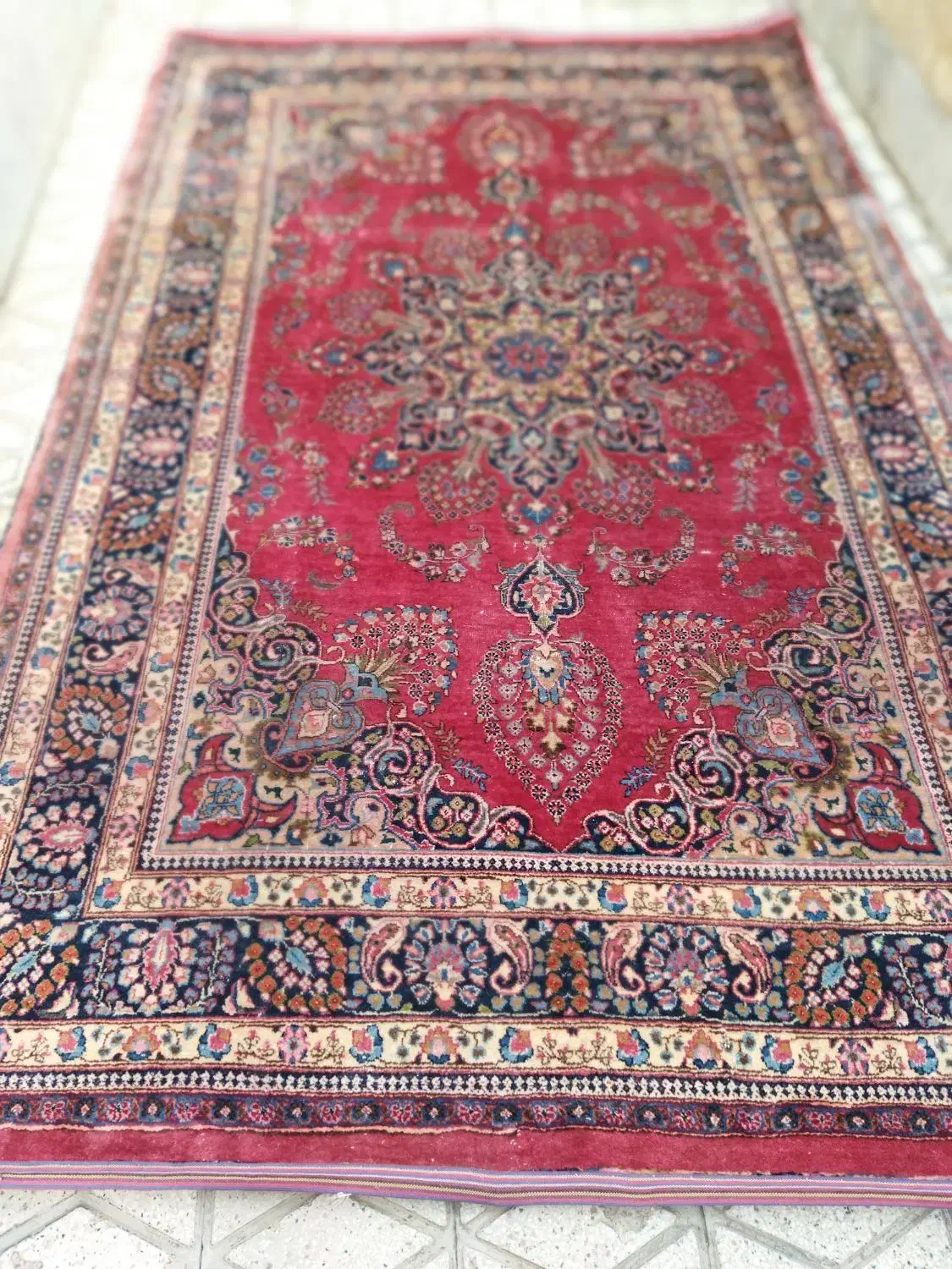 قالی2/3دستی شناسنامه دار|فرش|شاندیز, |دیوار