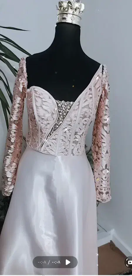 لباس مجلسی بلند فنر دوزی شده سایز ۴۰|لباس|اردبیل, |دیوار