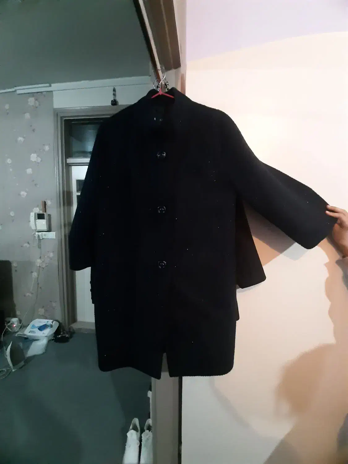 فروش پالتو سرمه ای رنگ|لباس|خوی, |دیوار