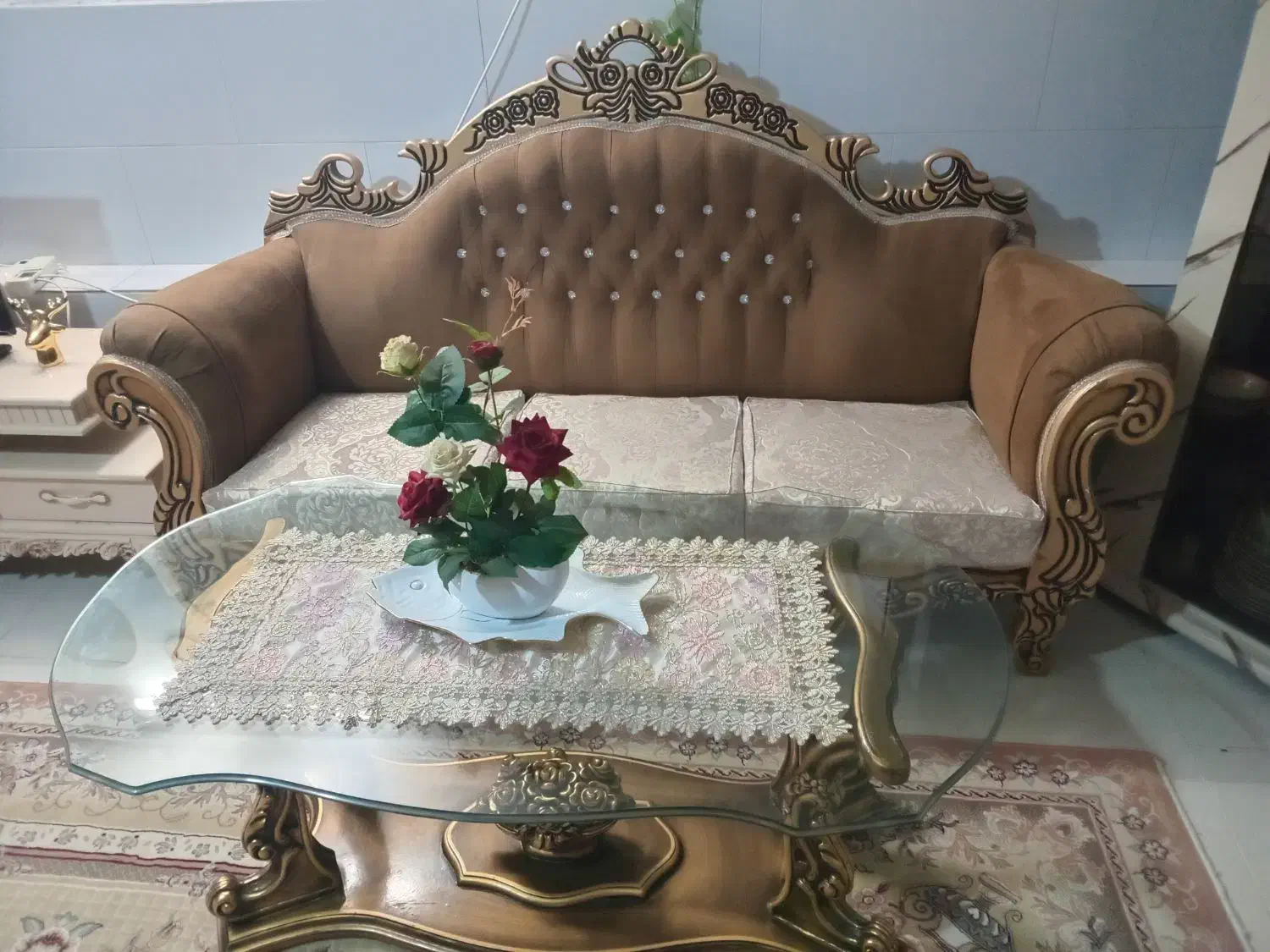 مبل هفت نفره و جاکفشی|مبلمان خانگی و میز عسلی|سراب, |دیوار