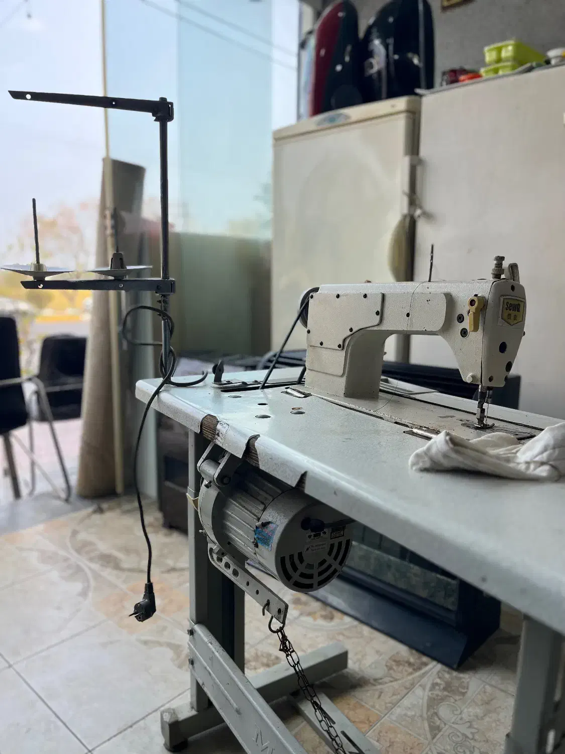 چرخ‌ راسته صنعتی مدل sewQ موتور ژانومه|چرخ خیاطی و ریسندگی|رامسر, |دیوار