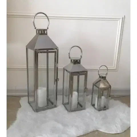 فانوس کنار سالنی سه تیکه رنگ سیلور|لوستر و چراغ آویز|بوشهر, |دیوار