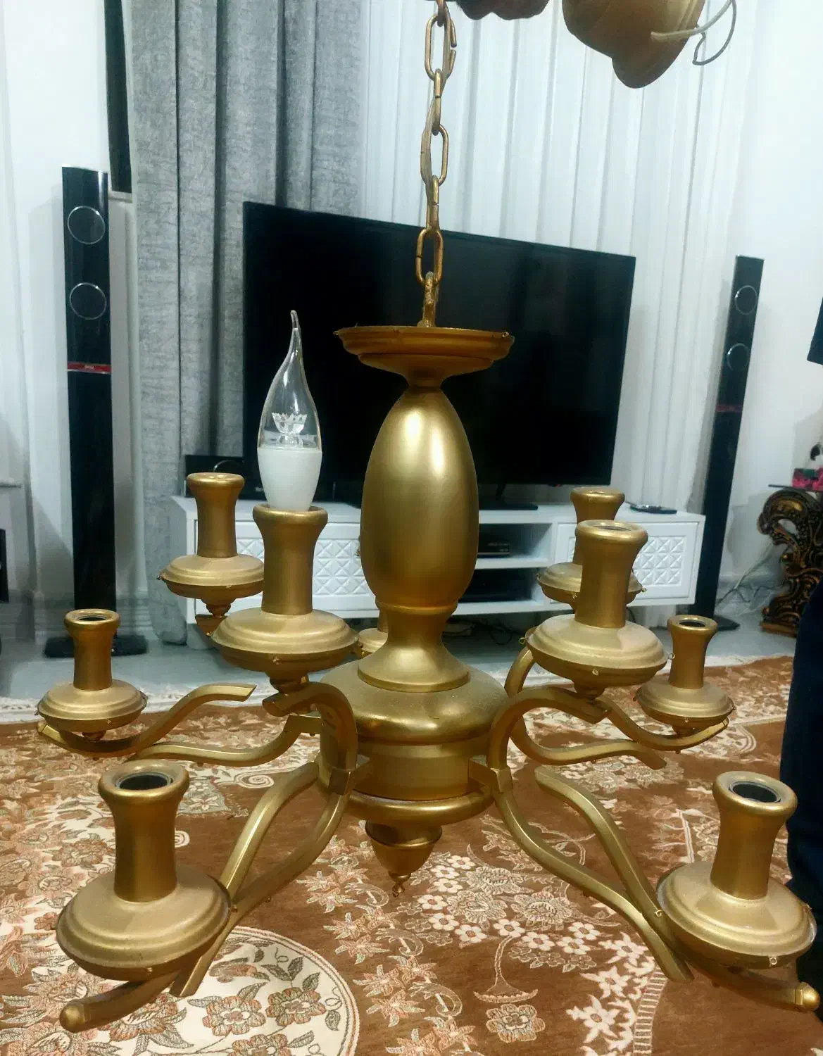 یک جفت لوستر قدیمی|کلکسیون اشیاء عتیقه|قائم‌شهر, |دیوار