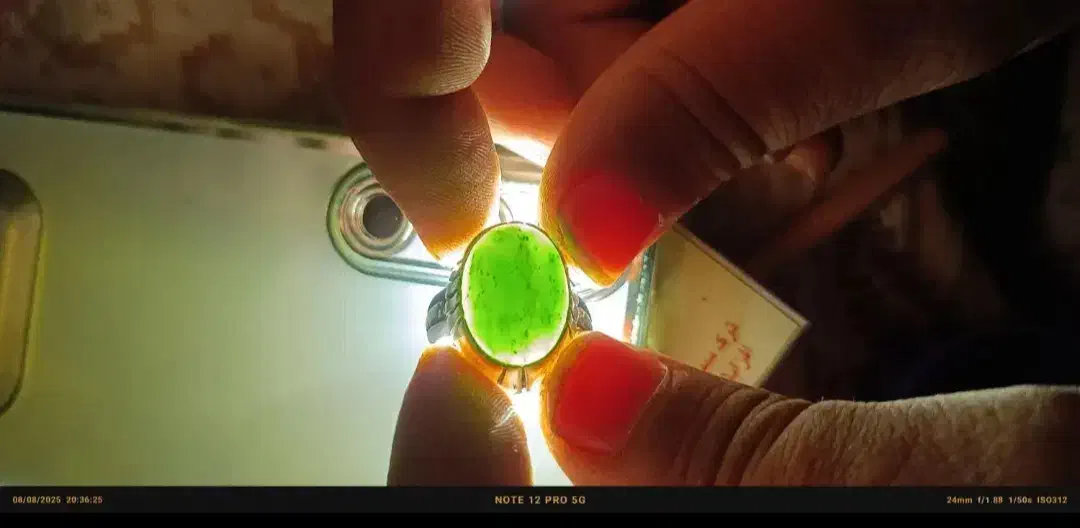 انگشتردستسازنقره یشم طبیعی اصل وکلکسیونی|جواهرات|همدان, |دیوار