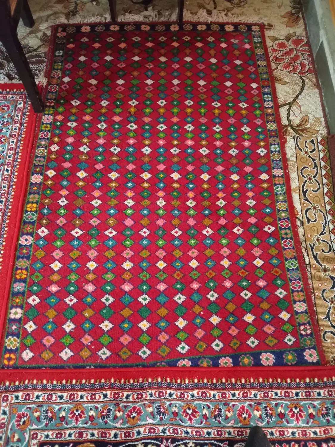 فرش دستباف قدیمی د ر حد نو|فرش|بروجرد, |دیوار