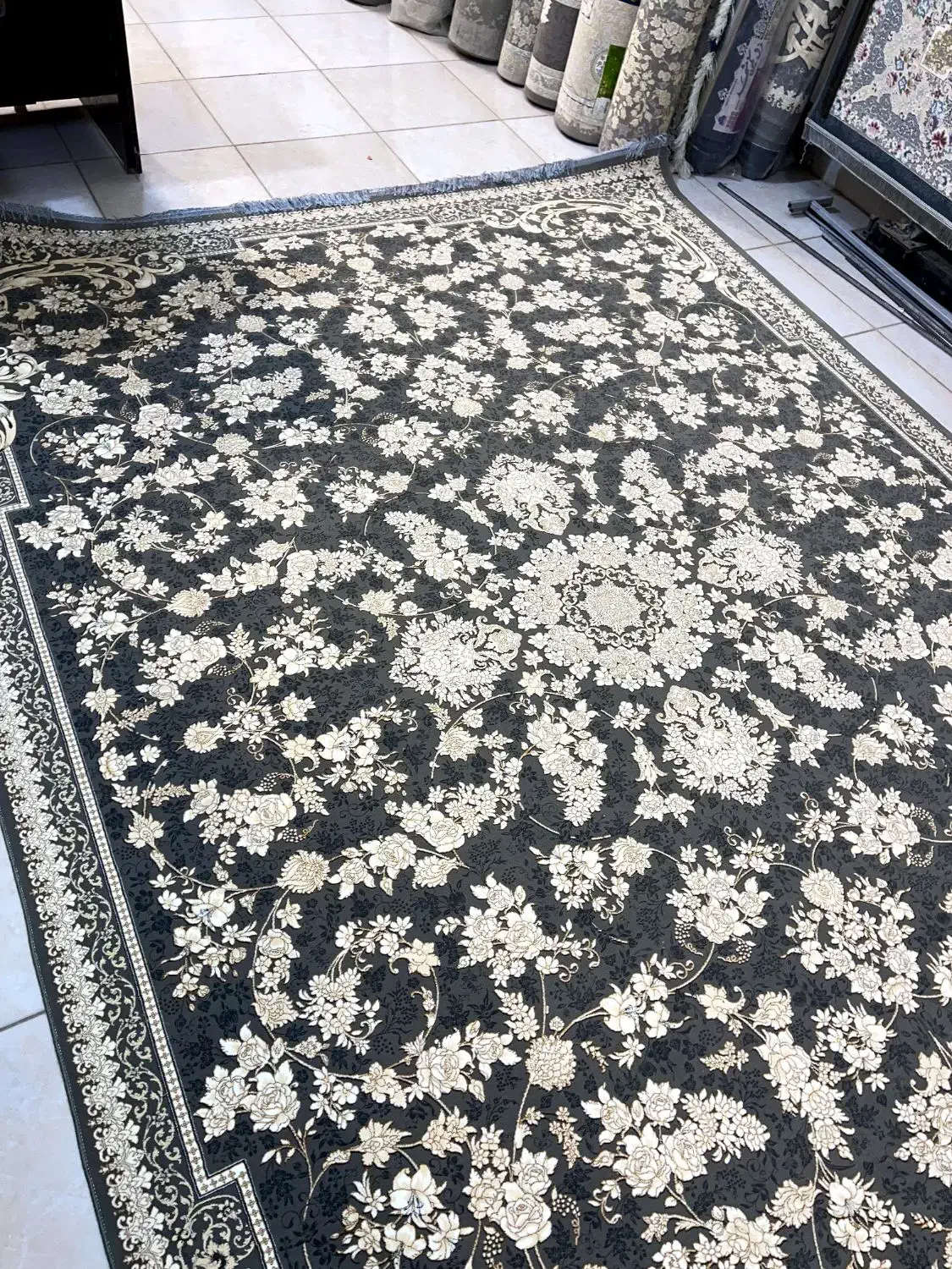 فرش ۹ متری ۱۲۰۰شانه تراکم۳۶۰۰ نو آکبند ۴ تخته|فرش|کرمانشاه, |دیوار