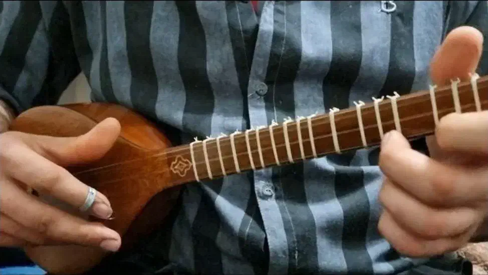 سه تار کاسه بزرگ سه مهر|سازهای سنتی|لنجان, |دیوار