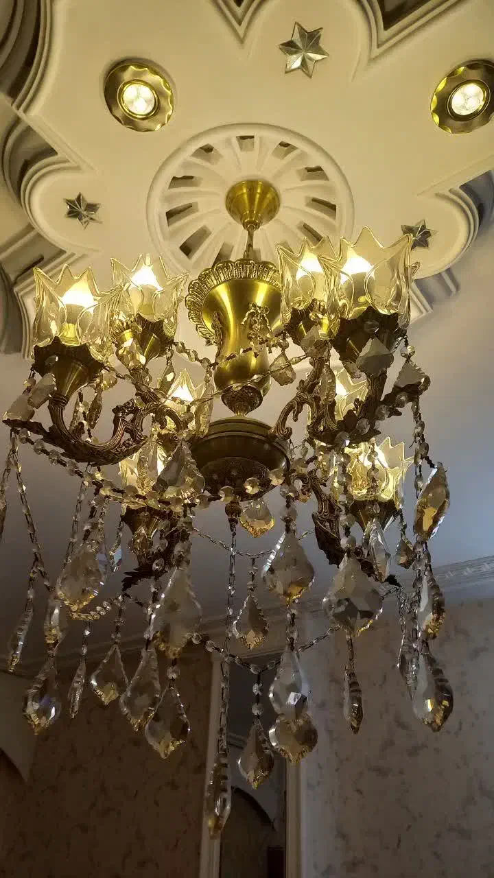 لوستر برنز برنجی درحد نو|لوستر و چراغ آویز|تهران, تهرانسر شرقی|دیوار