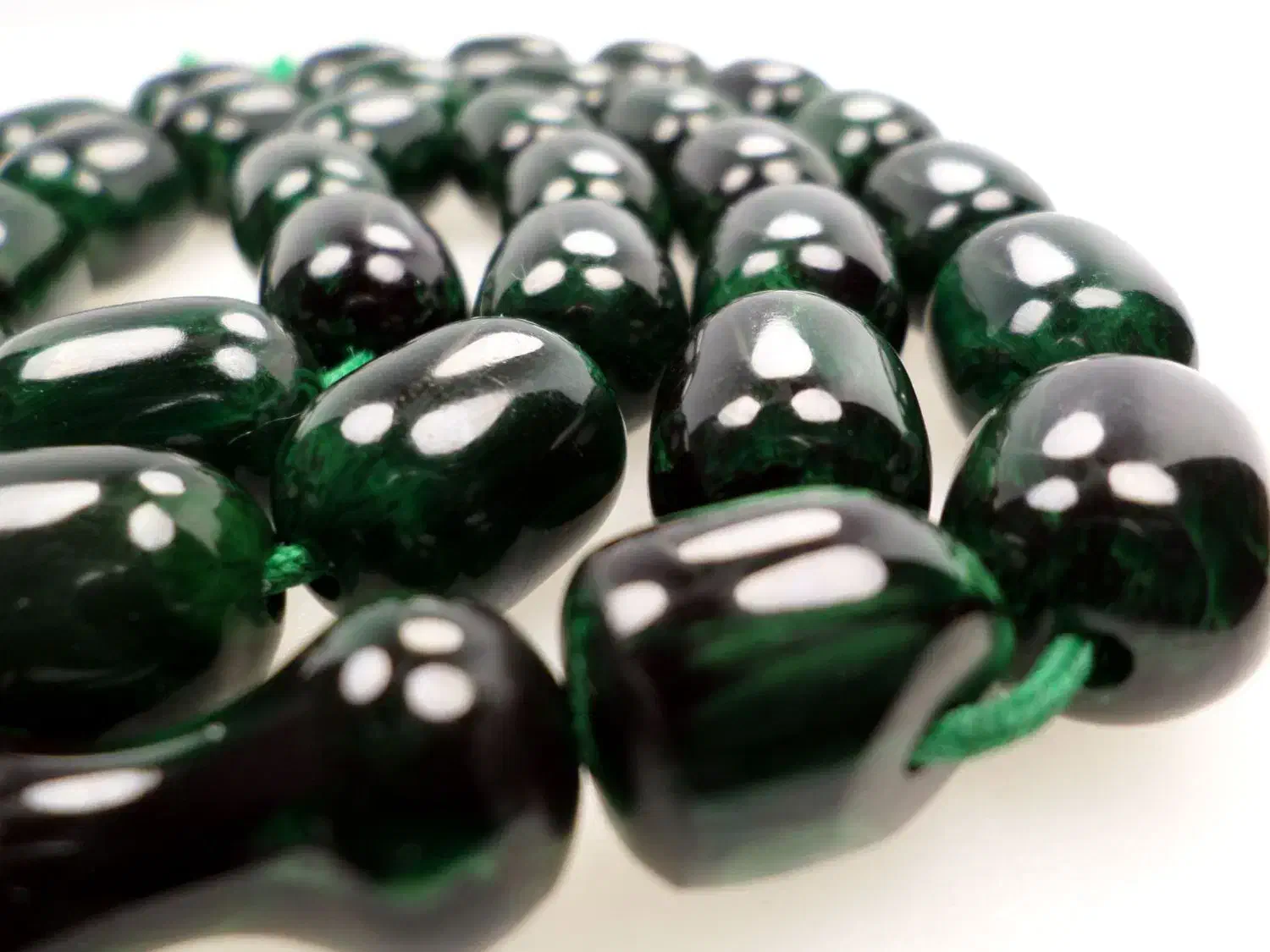 تسبیح سندلوس ۳۳ عددی شمش اروپایی مالاکیتی کد ۲۷۵|بدلیجات|بوشهر, |دیوار