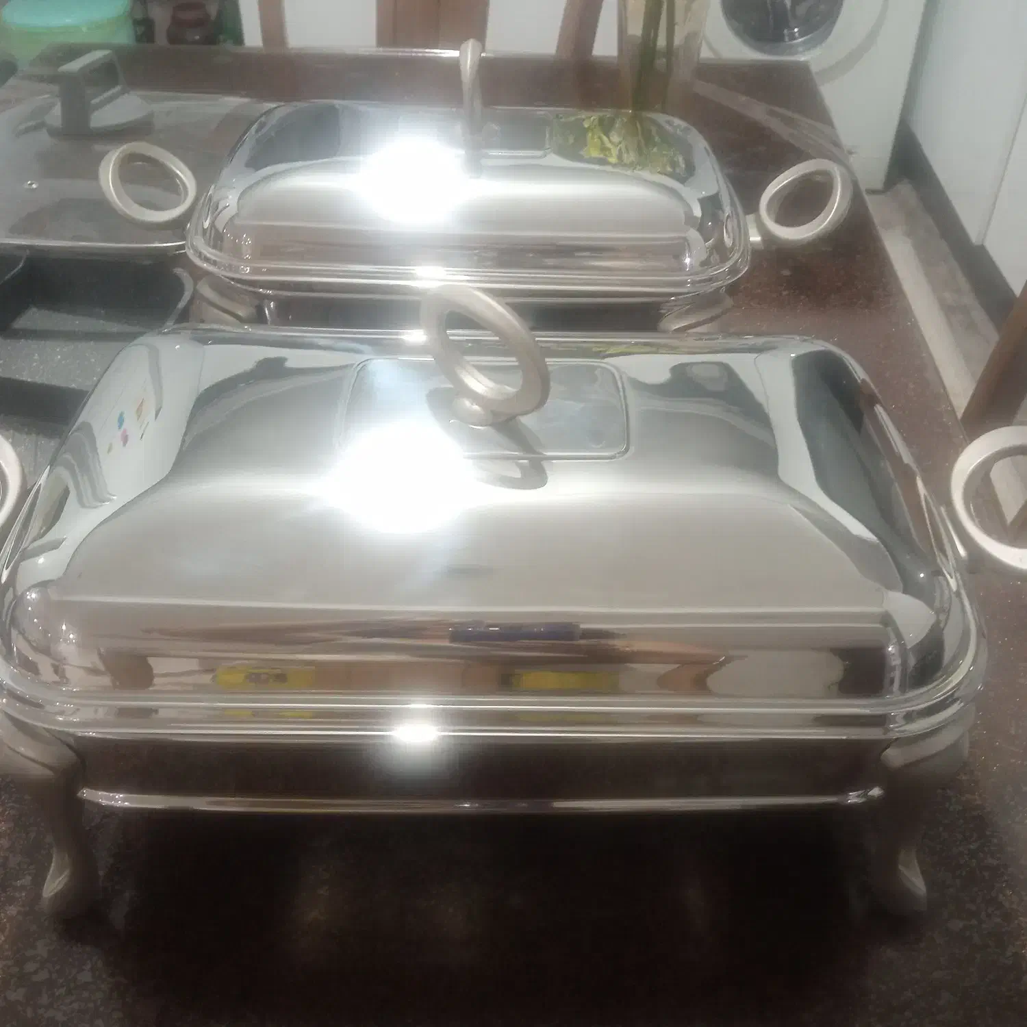 دو عدد سوفله خوری مستطیل مارک تک استیل|ظروف سرو و پذیرایی|پاکدشت, پاکدشت (مامازند)|دیوار