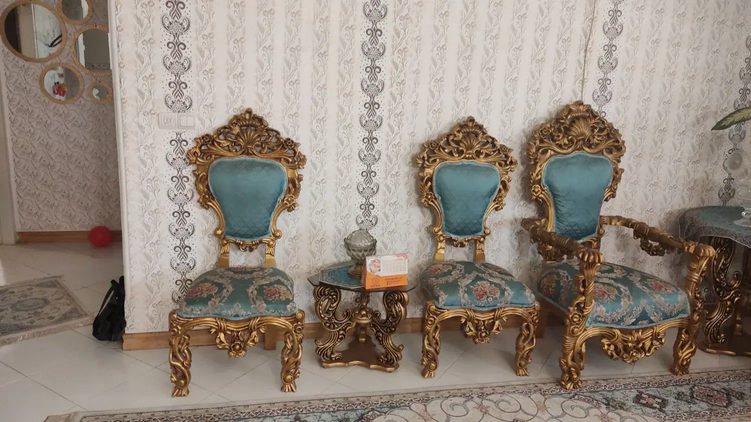 سرویس مبلمان ۷نفره سلطنتی و ناهارخوری ۴نفره|مبلمان خانگی و میز عسلی|کاشان, صنعت|دیوار