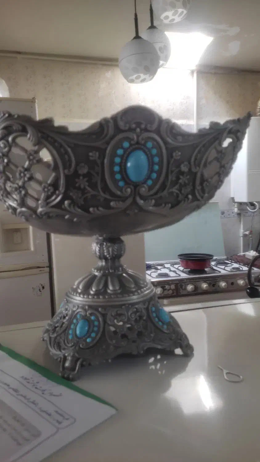 ۹تیکه سیلور و شمعدان شاه عباسی|صنایع دستی و سایر لوازم تزئینی|نهاوند, |دیوار