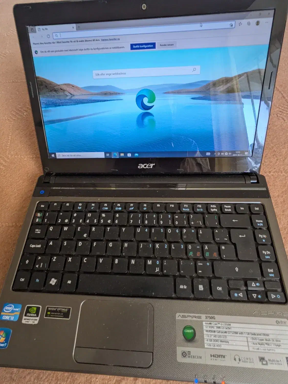 لپ تاپ Acer Aspire 3750G|رایانه همراه|تبریز, |دیوار