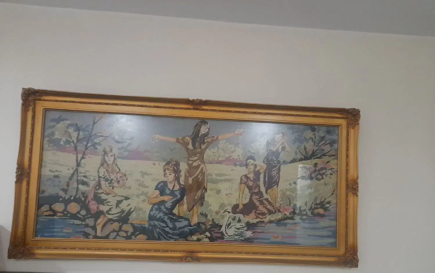 تابلو کوبلن دستدوز ومنجوق دوزی شده|تابلو، نقاشی، عکس|تهران, علم و صنعت|دیوار