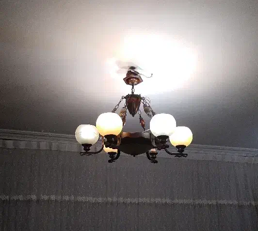 لوستر  سقفی چوبی فلزی|لوستر و چراغ آویز|بندرعباس, |دیوار