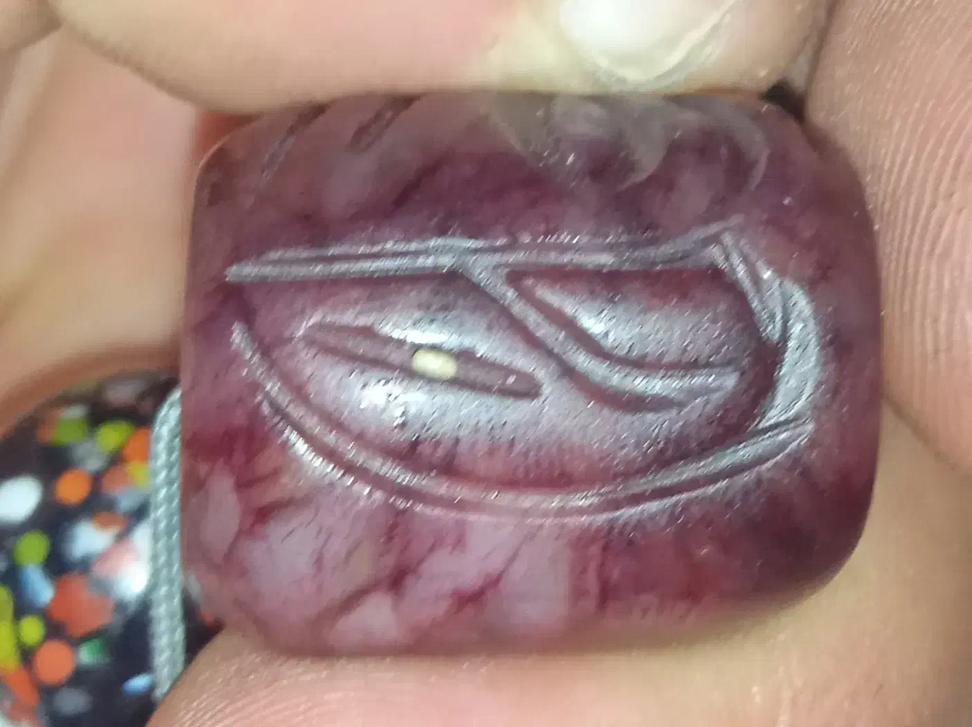 مهره قدیمی گبری یاقوت نقش دار به شرط قدمتدار|کلکسیون اشیاء عتیقه|شیراز, سعدیه شمالی|دیوار