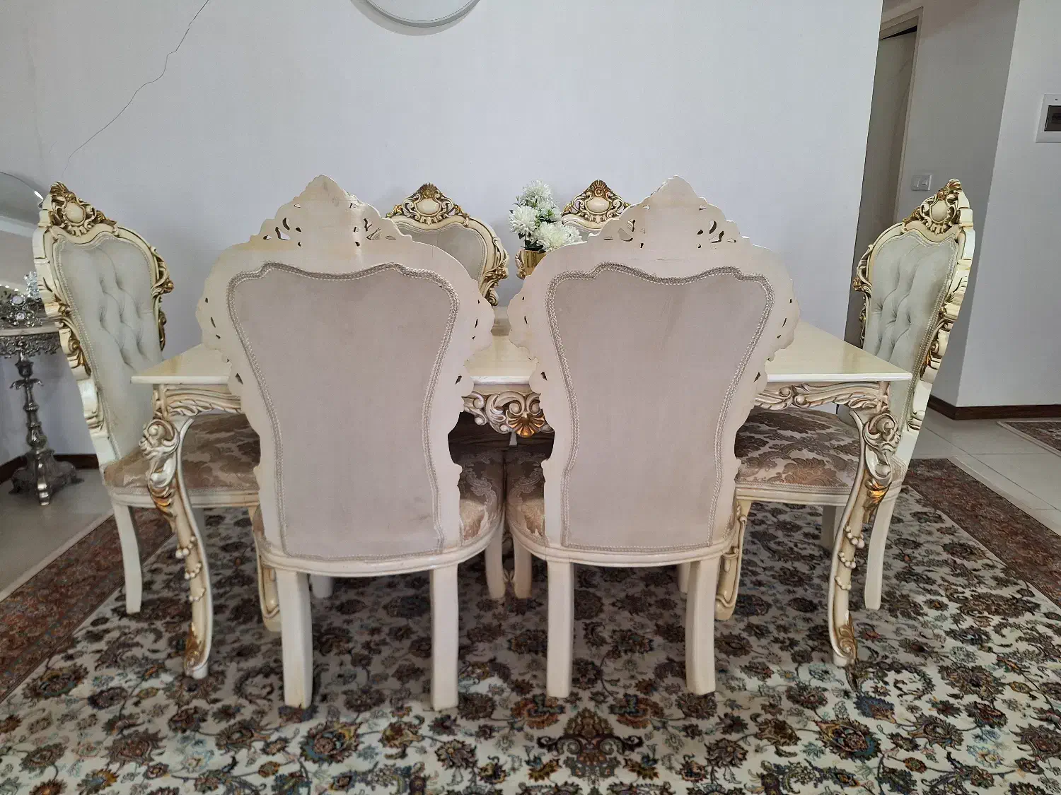 میز ناهارخوری ۶ نفره|میز و صندلی غذاخوری|گرمدره, |دیوار