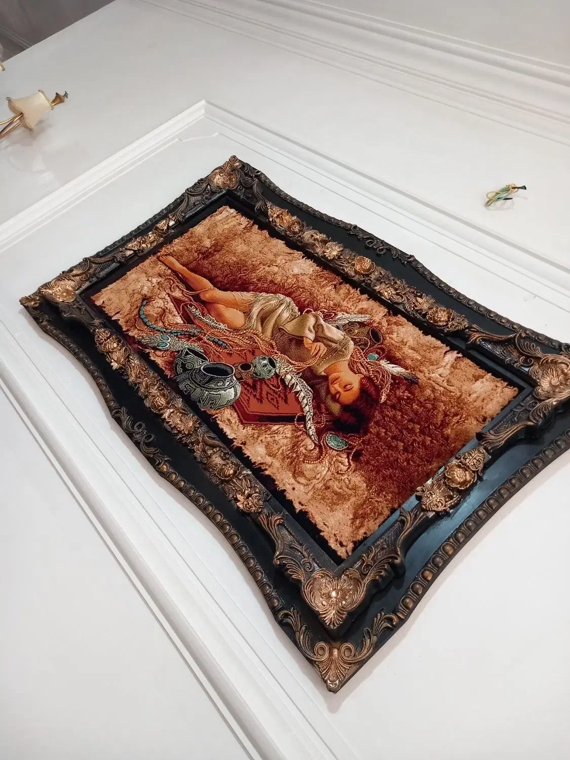 تابلو فرش نخ ابریشم|تابلو فرش|کرمانشاه, |دیوار