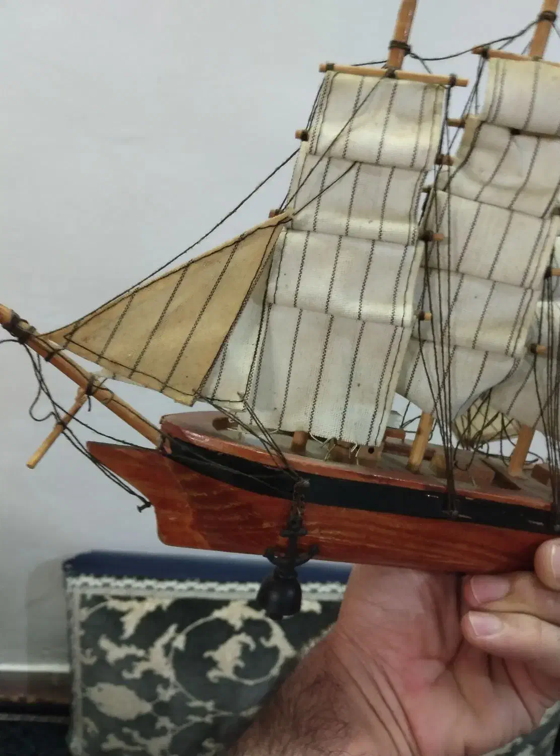 کشتی خشکل بادبانی با چوب مرغوب|مجسمه، تندیس، ماکت|مشهد, پورسینا|دیوار