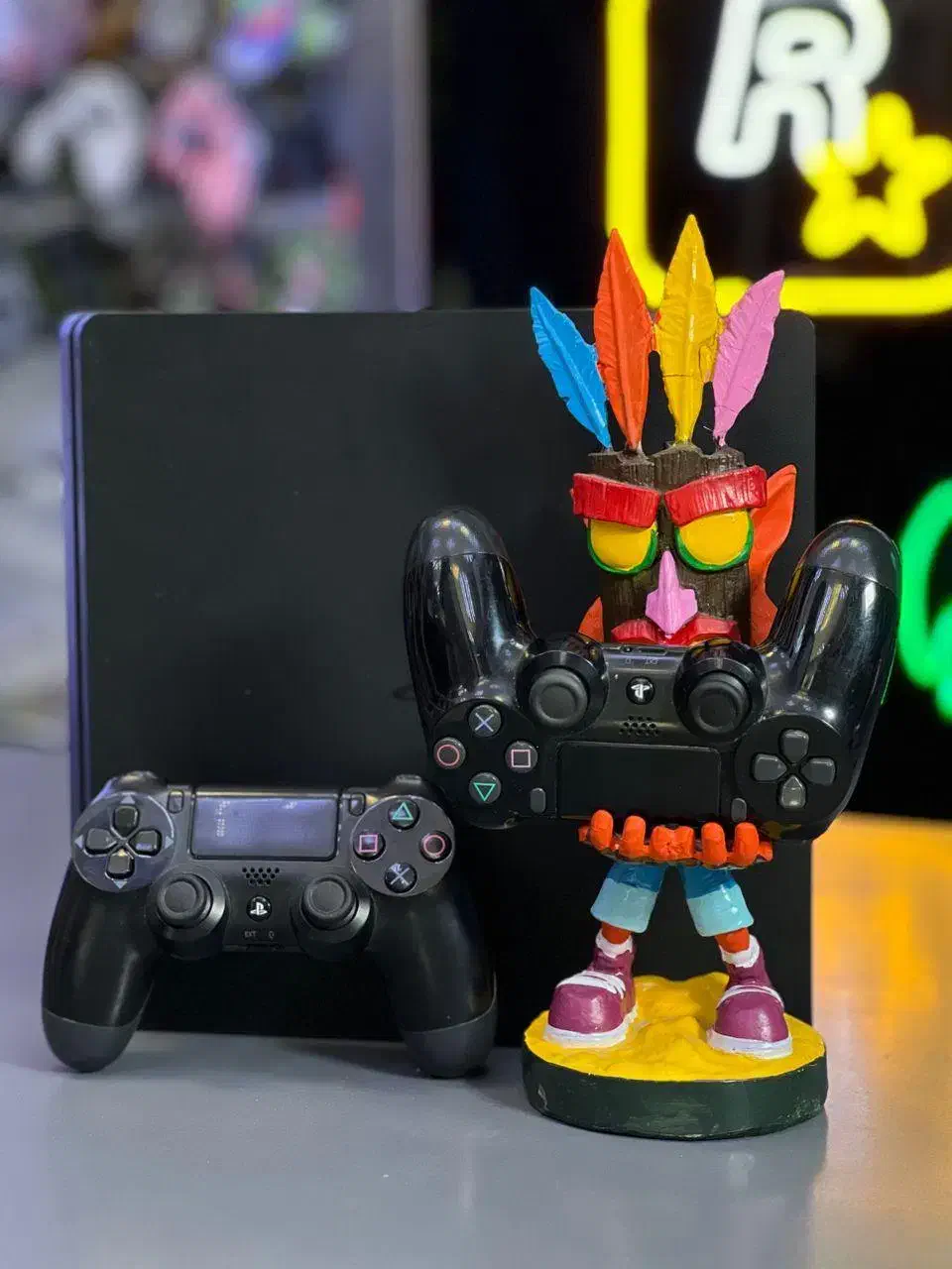 ps4 اسلیم دو دسته مشکی|کنسول، بازی ویدئویی و آنلاین|بیرجند, |دیوار
