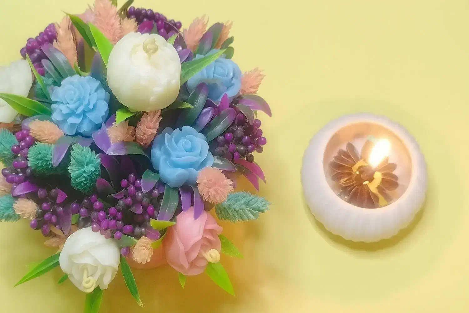 دسته گل شمعی|صنایع دستی و سایر لوازم تزئینی|پردیس, فاز ۱۱|دیوار