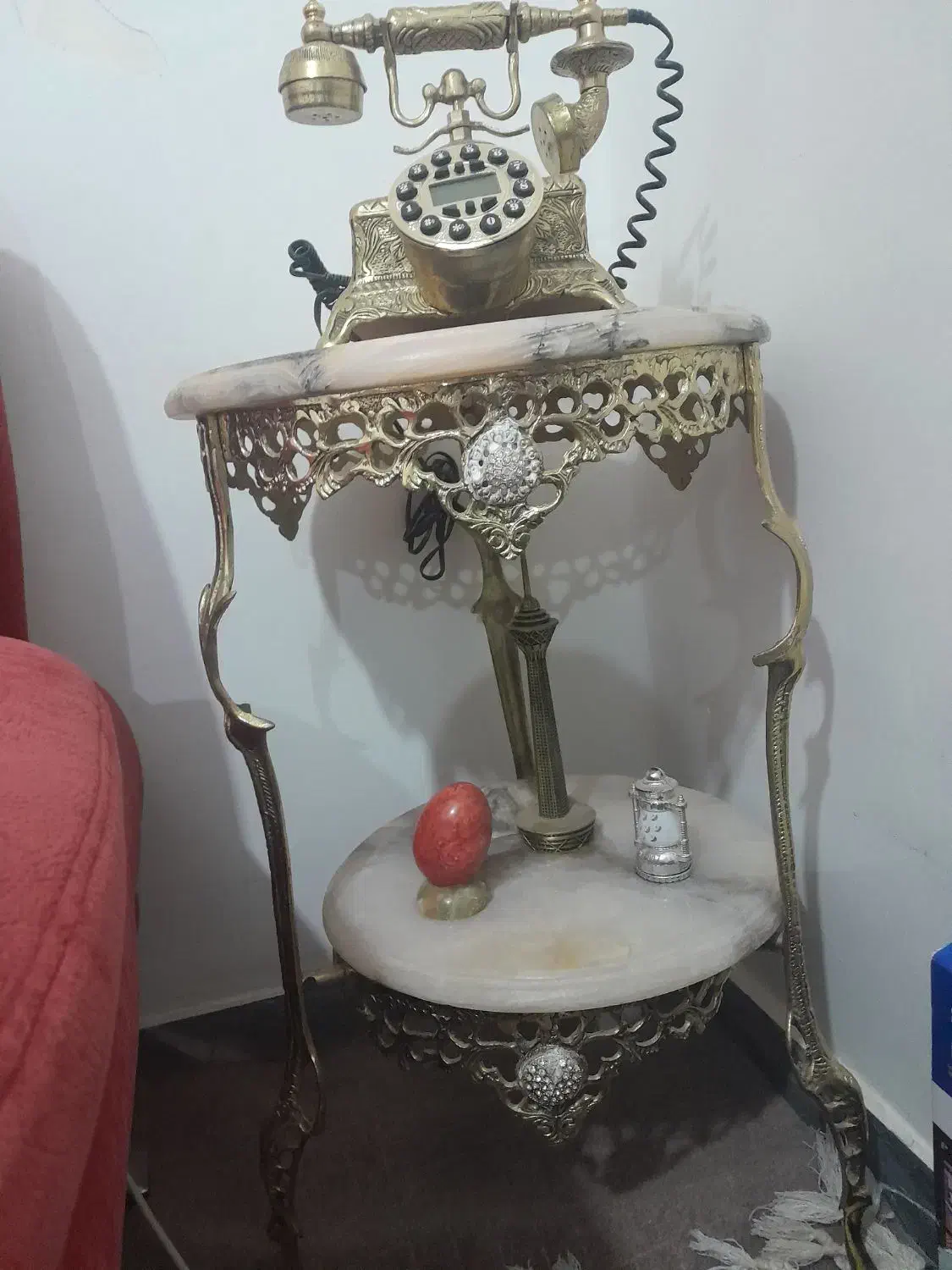 میز و تلفن برنز اصل|میز تلفن|کرج, مصباح|دیوار
