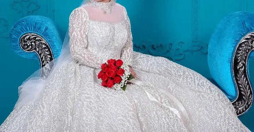 لباس عروس با حجاب|لباس|گرگان, |دیوار