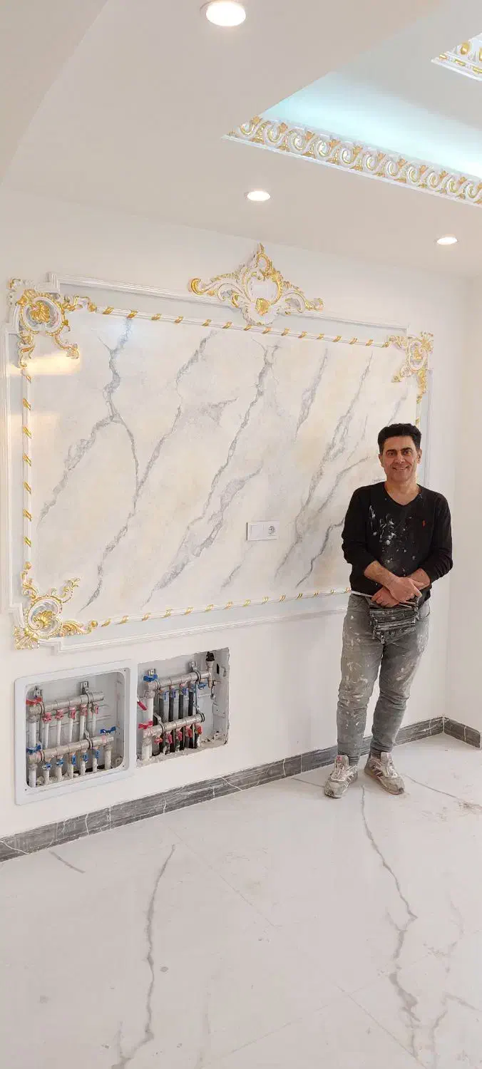 نقاشی وپتینه کاری ساختمان|خدمات پیشه و مهارت|آبیک, |دیوار