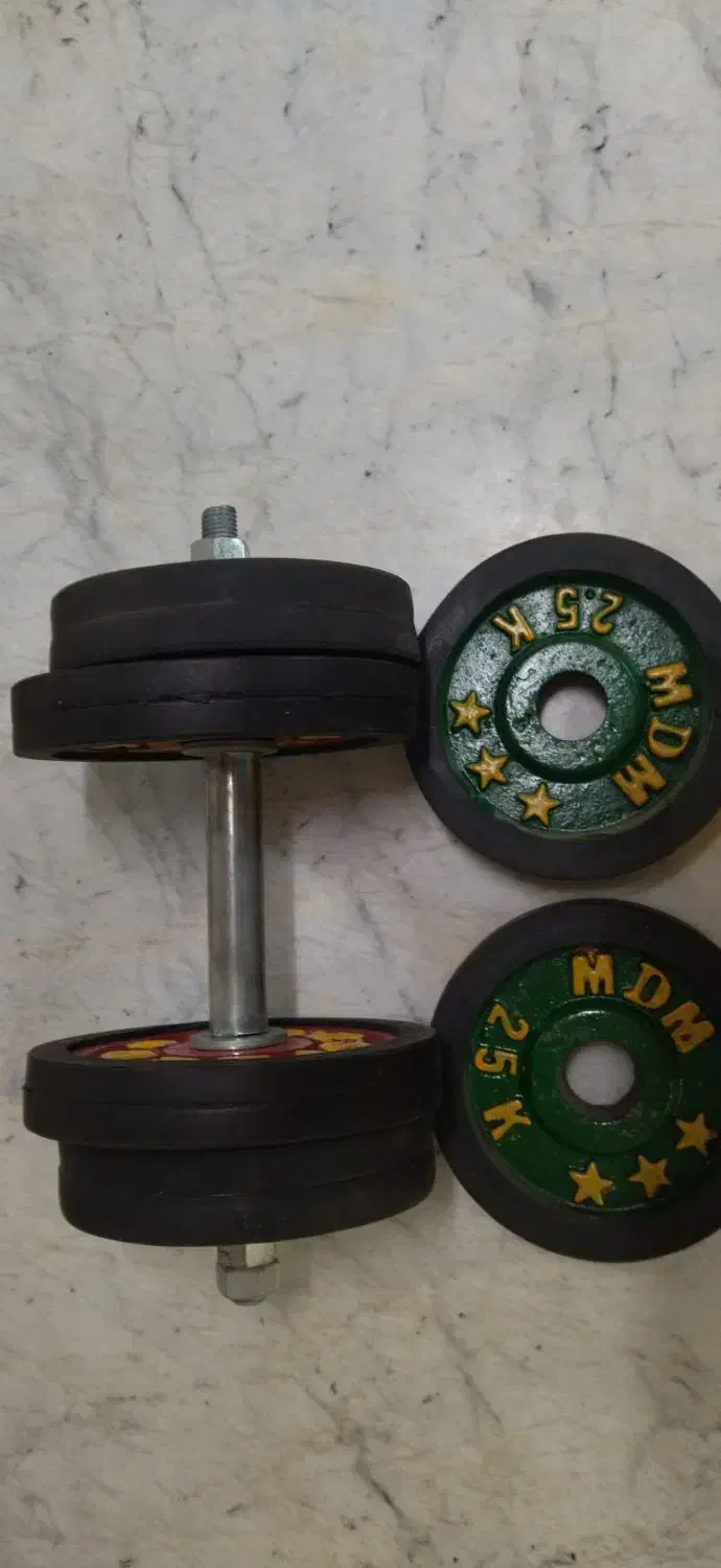 دمبل ورزشی 15 کیلویی چدنی|تجهیزات ورزشی|مشهد, جاهد شهر|دیوار