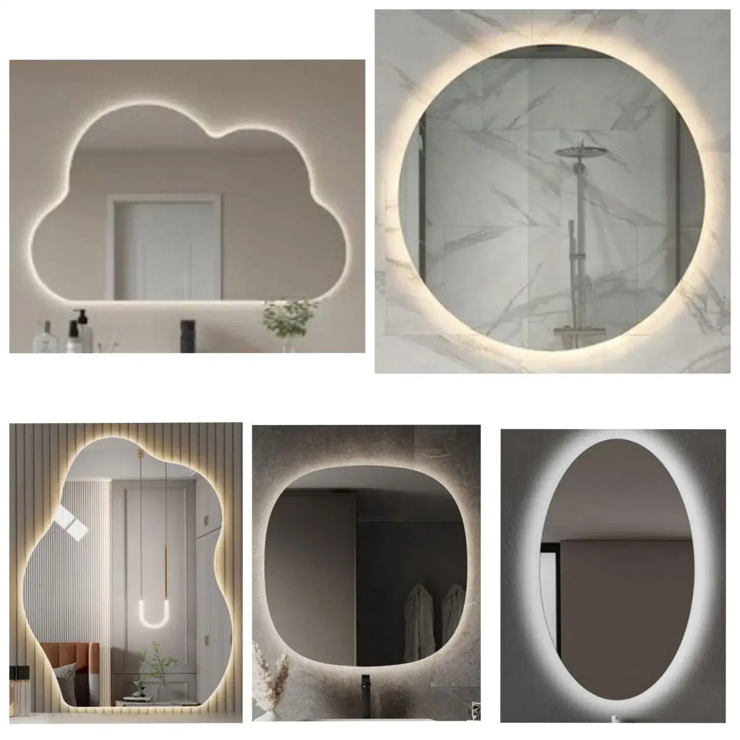 آینه چراغ دار (بک لایت) با تنوع طرح و ضمانت تعویض|آینه|شیراز, مسلم|دیوار