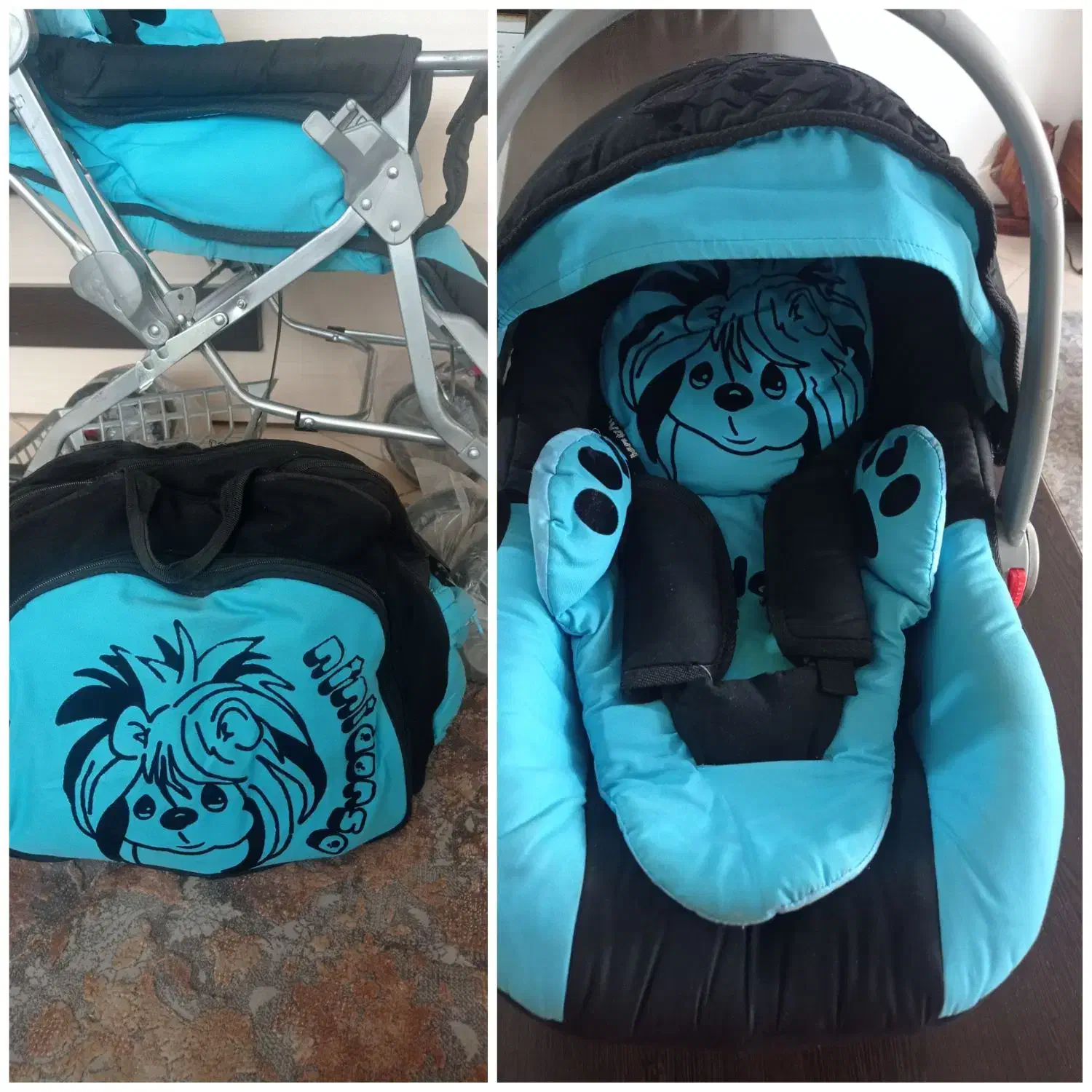 (ست گالسکه وکریر)به همراه هدیه|کالسکه و لوازم جانبی|شاهین‌شهر, مسکن مهر|دیوار