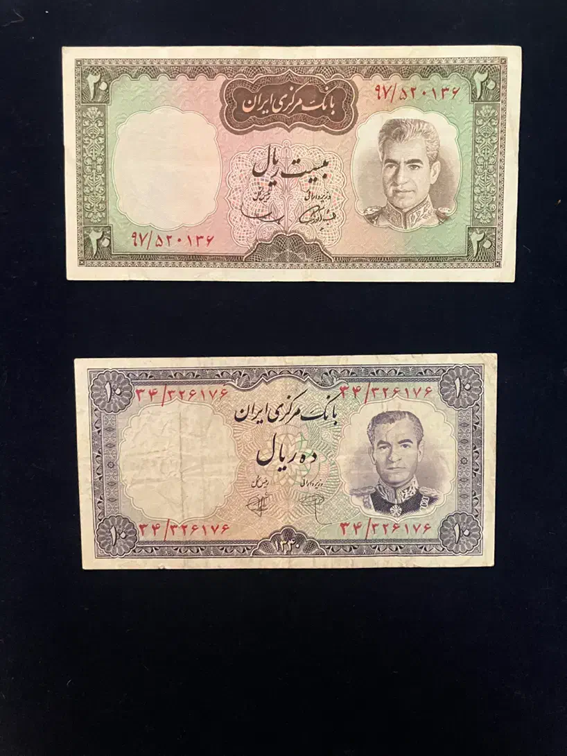 تعدادی اسکناس پهلوی با سریال پشت سر هم و تکی|کلکسیون سکه، تمبر، اسکناس|تهران, شادمان|دیوار