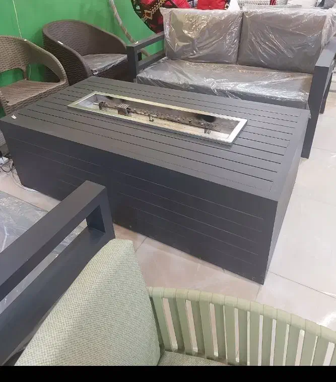 مبلمان فلزی باغی به همراه میز اتشدان وسایبان|مبلمان خانگی و میز عسلی|بابل, |دیوار