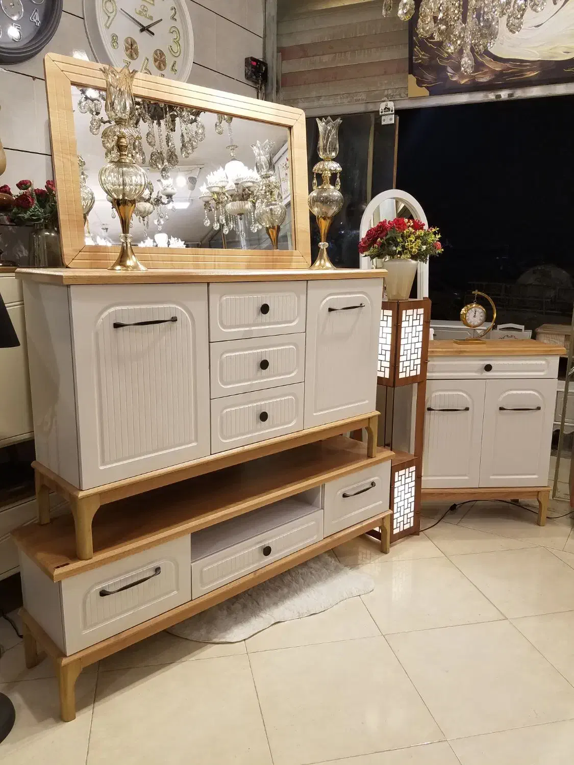 آینه کنسول ویکتوریا میز تی و ویکتوریا NEW|بوفه، ویترین، کنسول|خرم‌آباد, |دیوار