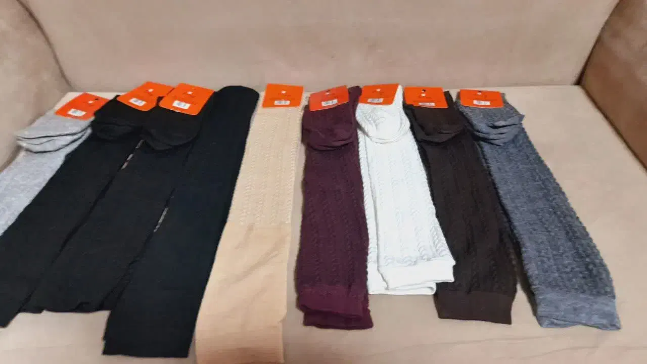 جوراب گندمی ساق بلند بالای زانو|لباس|قم, پردیسان|دیوار