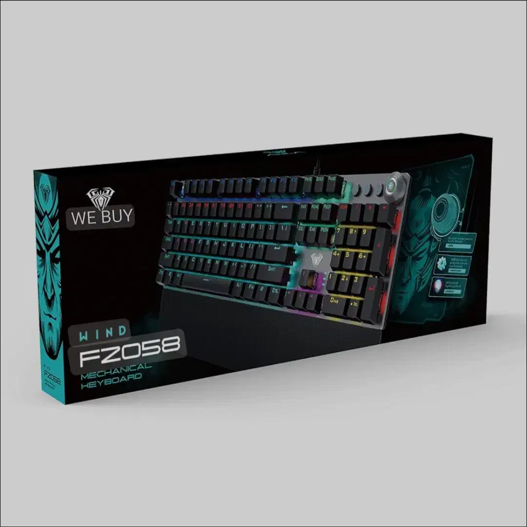 کیبورد سیمی مکانیکال آولاAULA F2058(Blue Switch)|قطعات و لوازم جانبی رایانه|برازجان, |دیوار