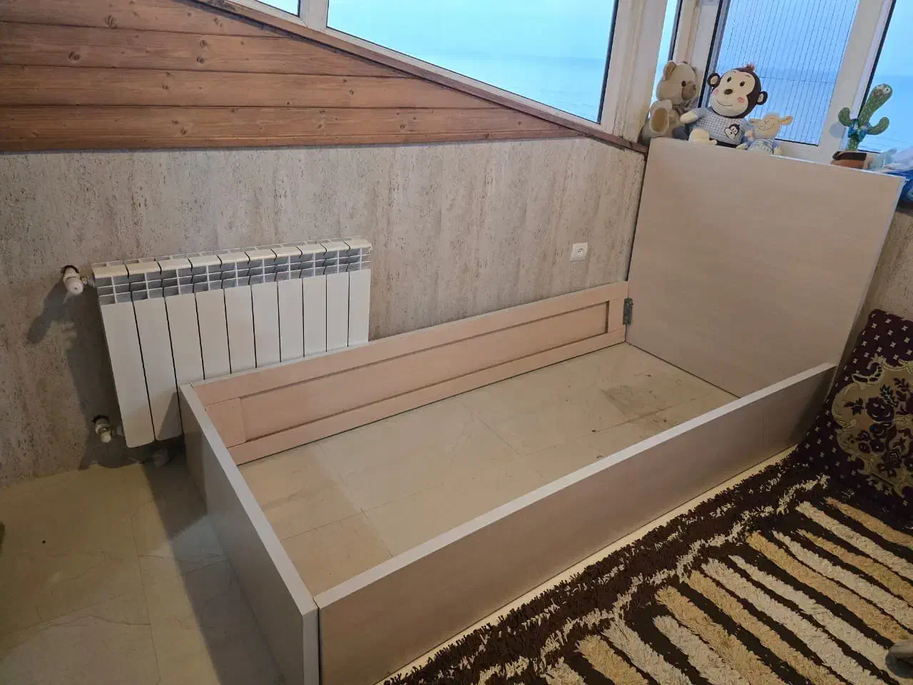 تخت یک نفره ام دی اف|تخت و سرویس خواب|چالوس, |دیوار