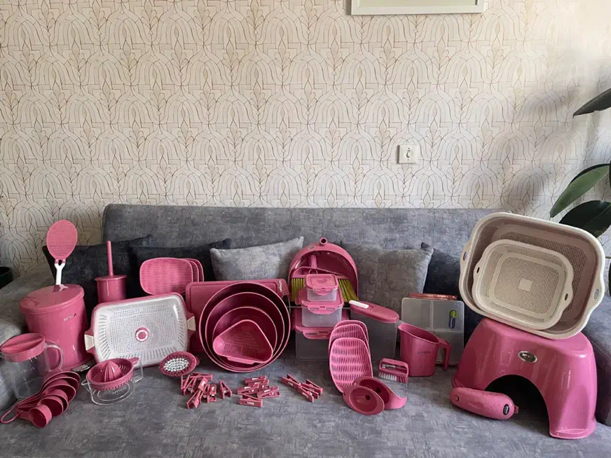 سرویس صورتی عروس لیمون|ظروف نگهدارنده، پلاستیکی، یکبارمصرف|تهران, گرگان|دیوار