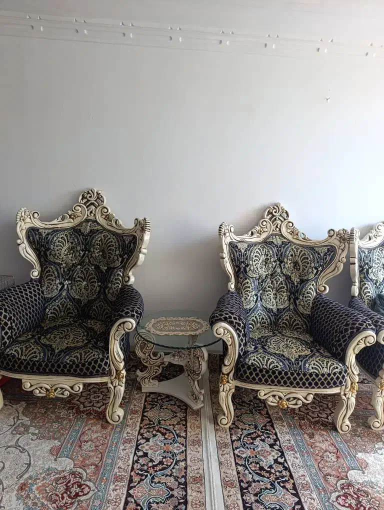 مبل سلطنتی 7نفره 3عددعسلی|مبلمان خانگی و میز عسلی|بهارستان, |دیوار