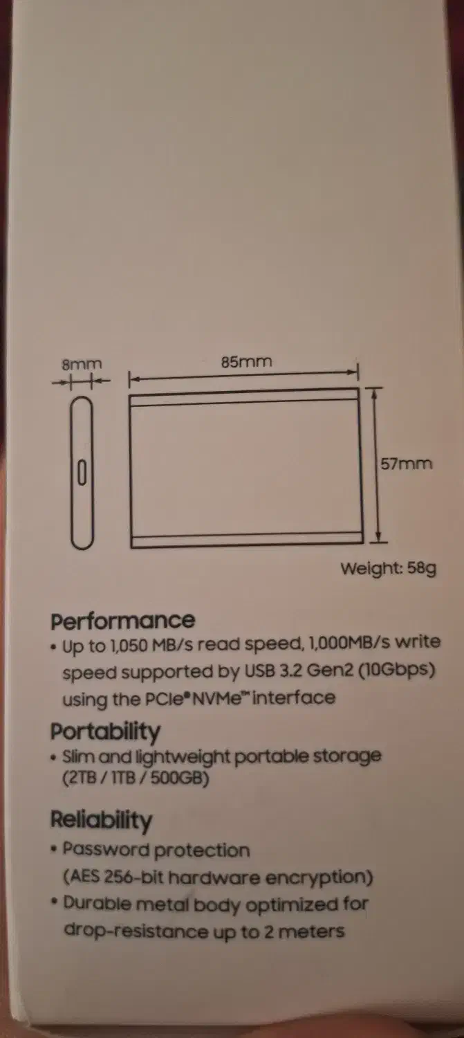 هارد اکسترنال (پرتابل) ssd - سامسونگ t7|قطعات و لوازم جانبی رایانه|مشهد, آبکوه|دیوار