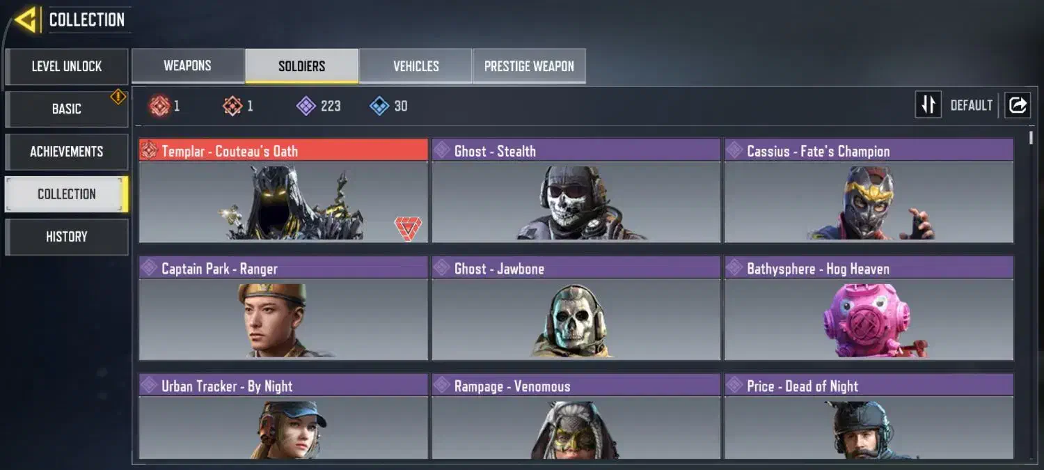 اکانت کالاف تمپلار مکس 9 متیک|کنسول، بازی ویدئویی و آنلاین|تهران, شهرک غرب|دیوار